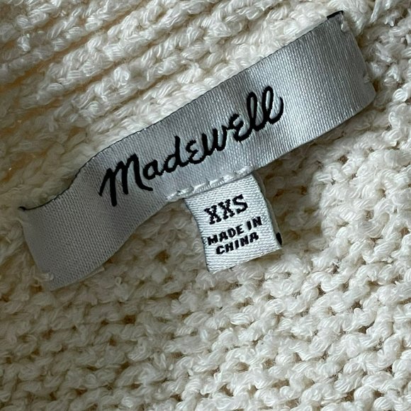 Madewell Chatterton Fringe Cardigan Sweater Ivory Button Down Women's Size XXS - Picture 7 of 9